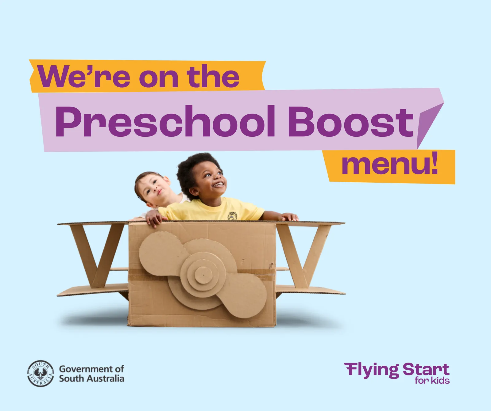 Flying Start Preschool Boost social media tile